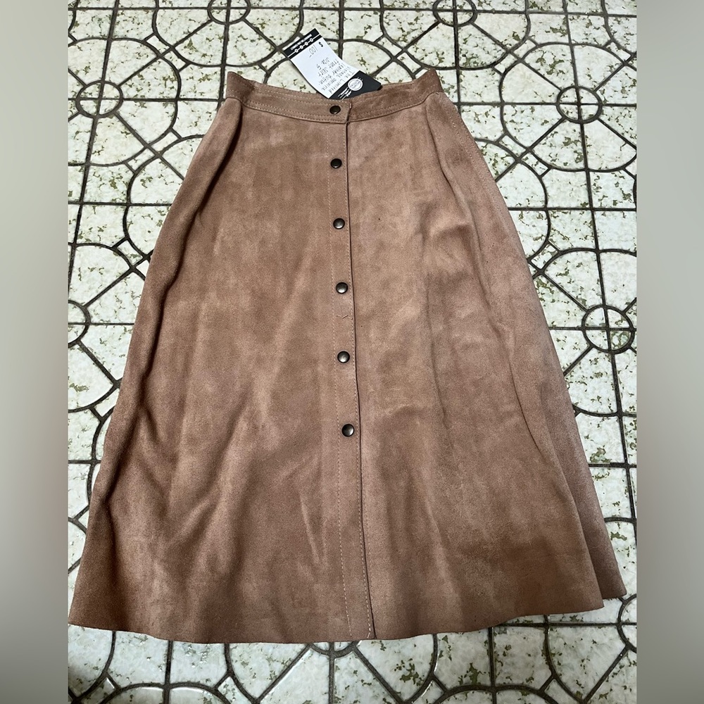 The limited Vintage geuinine leather Skirt